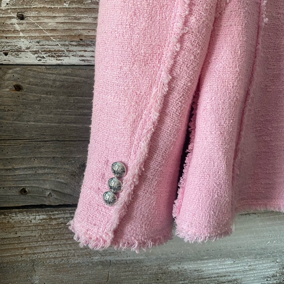 ZARA- Tweed Fringe Crest Button blazer - Picture 5 of 9